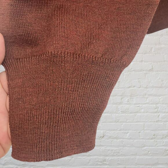 Lord & Taylor Merino Wool Turtleneck Size XL Rust Brown Vintage EUC Unisex - Picture 7 of 16